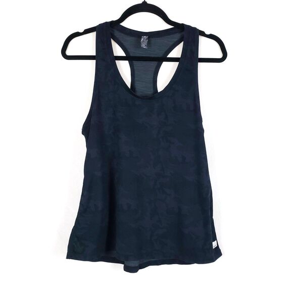 Vuori Lux Performance Tank Top Gray Camo Womens L Racerback Workout Gym - Picture 1 of 8